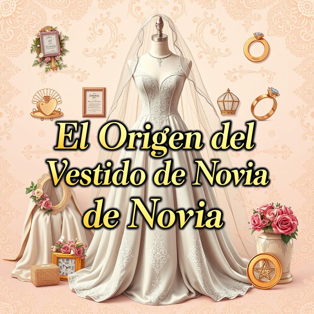 A captivating YouTube thumbnail illustrating the origin of the wedding dress