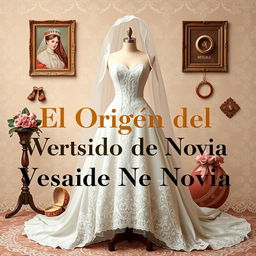 A captivating YouTube thumbnail illustrating the origin of the wedding dress