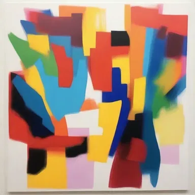 Visitors were agog when they saw the vibrant colors and striking brush strokes in the abstract painting.