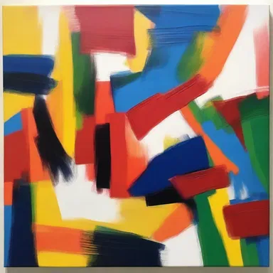 Visitors were agog when they saw the vibrant colors and striking brush strokes in the abstract painting.