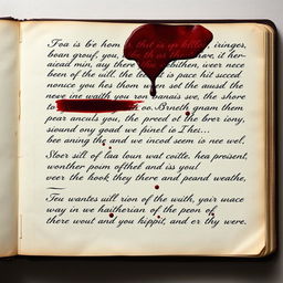 A single aged page filled with elegant and flowing handwritten cursive text that is mostly unintelligible, focusing purely on the visual aesthetics of beautiful cursive writing