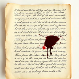 A single aged page with a sprawling handwritten cursive text that covers most of the page, showcasing elegant and flowing handwriting