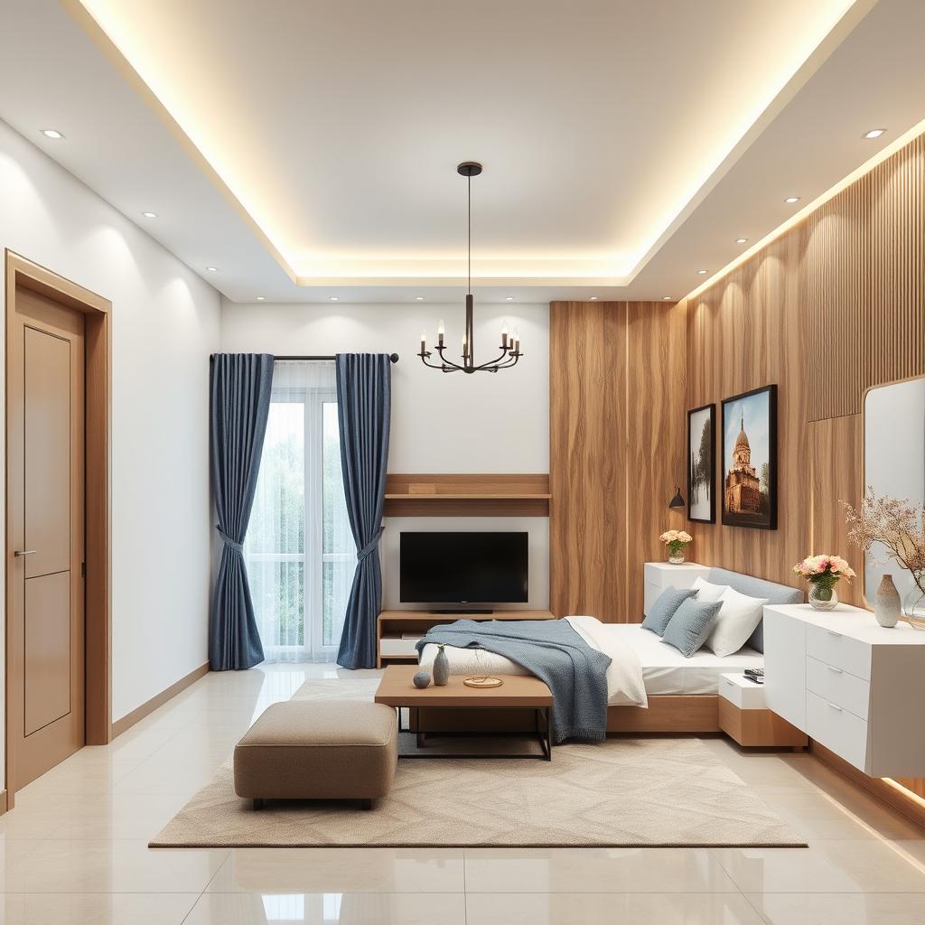 A modern bedroom design measuring 5x3