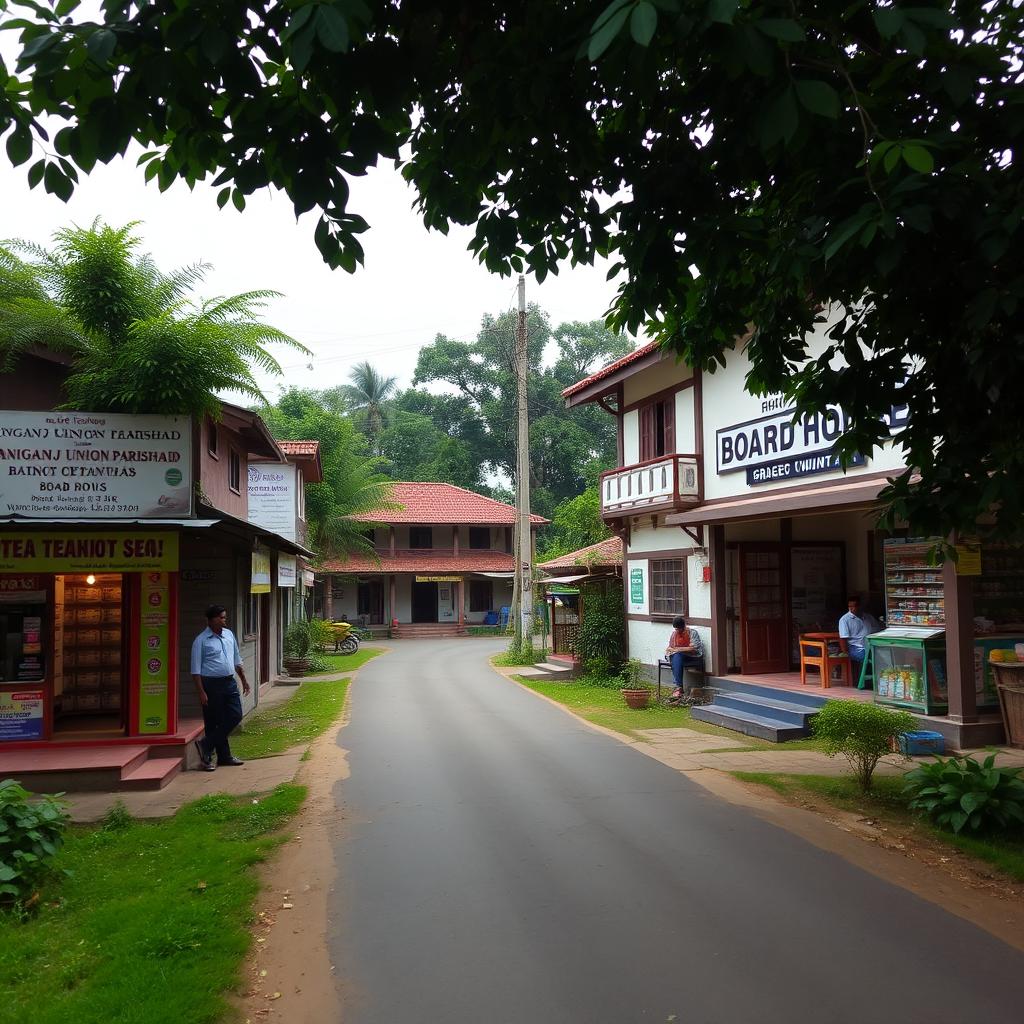 A picturesque village named Board House with a charming road running through the middle