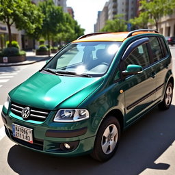 A 2008 dark green Volkswagen Gol Power from Argentina with an orange roof