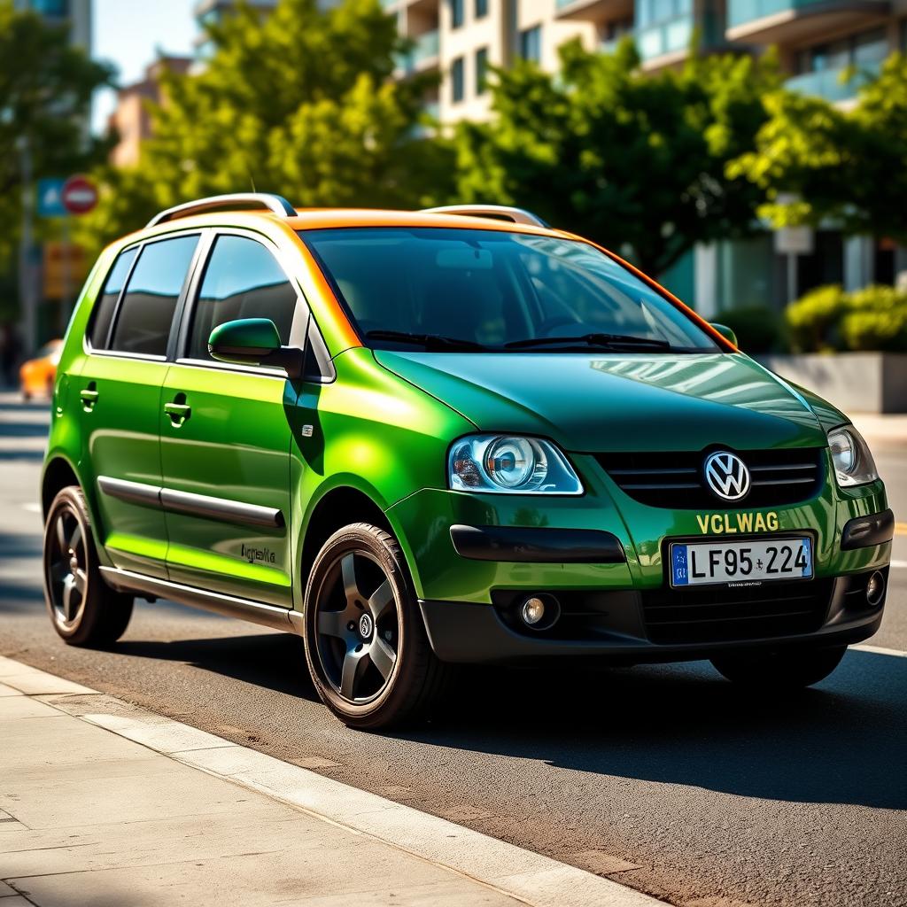 A 2008 dark green Volkswagen Gol Power from Argentina with an orange roof