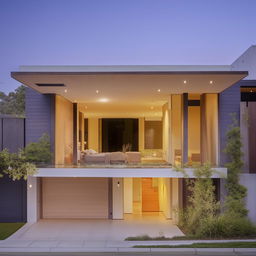 Minimalist architecture masterpiece house with three spacious bedrooms and a large open-concept living room