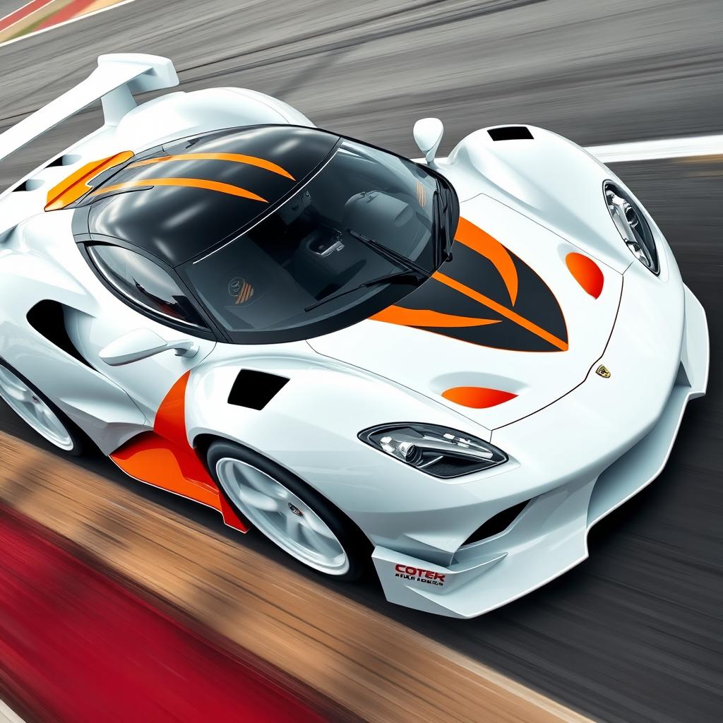 Unleash Your Inner Speedster: Sleek White Racing Car