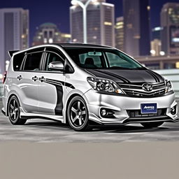 A modified 2013 Toyota Avanza showcasing a sleek, sporty design