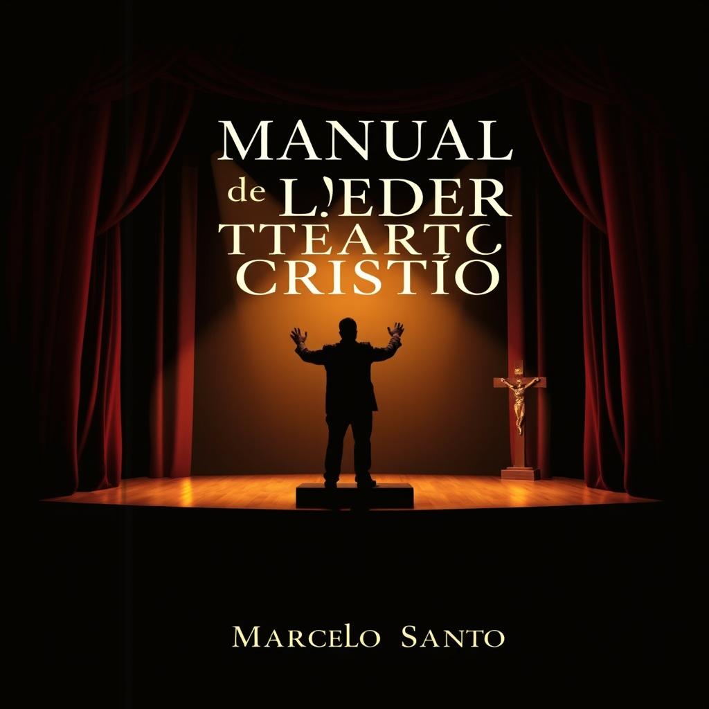 Capa de livro sobre teatro cristão intitulado 'Manual do Líder de Teatro Cristão', escrito por Marcelo Santos
