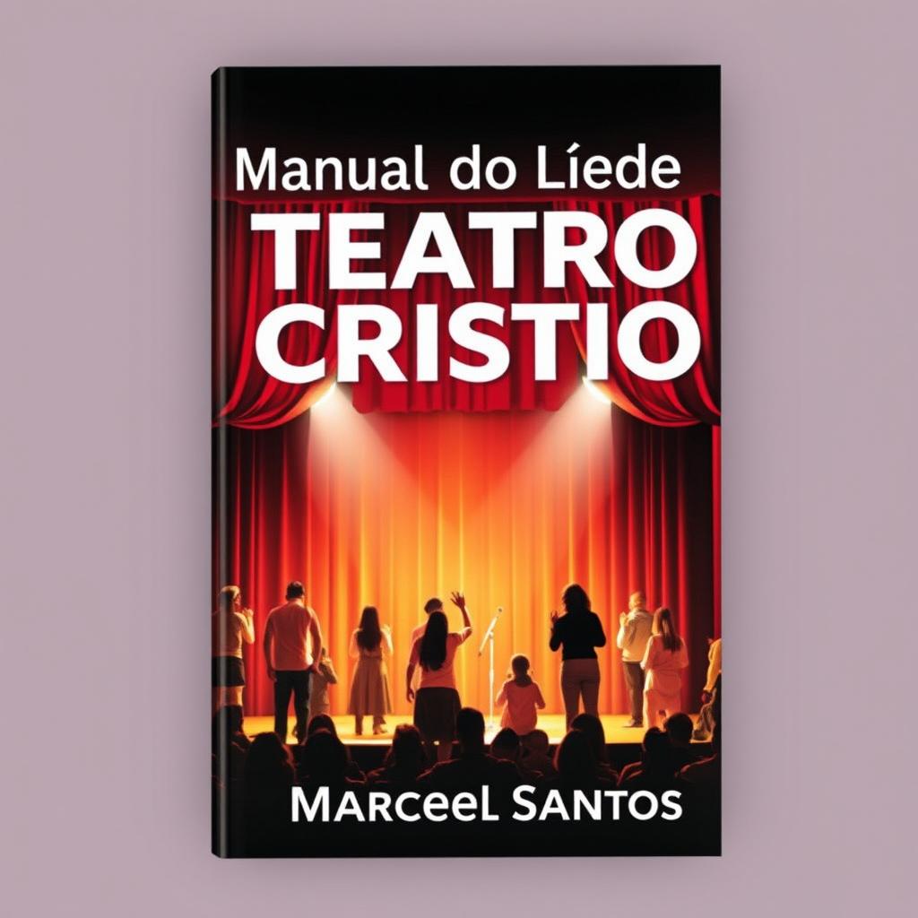 Capa do livro intitulado 'Manual do Líder de Teatro Cristão', escrito por Marcelo Santos