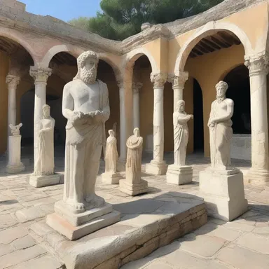 The agora was adorned with beautiful statues and artwork, creating a vibrant and inspiring space for artists to gather and showcase their talents.