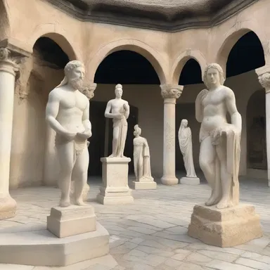 The agora was adorned with beautiful statues and artwork, creating a vibrant and inspiring space for artists to gather and showcase their talents.