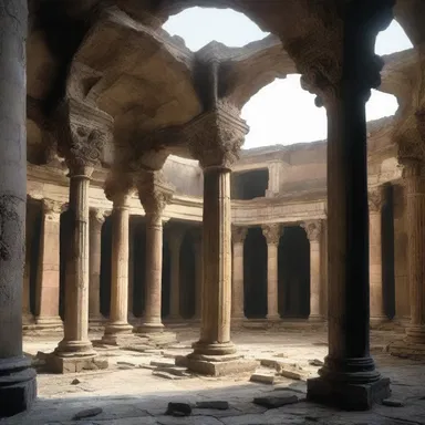 The agora was the setting for a terrifying supernatural encounter in a horror novel.