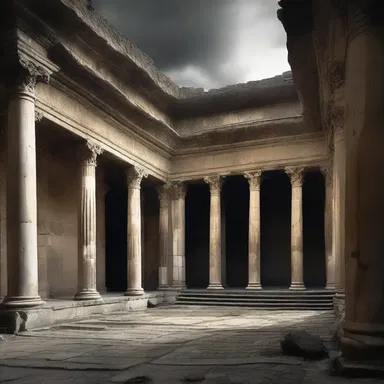 The agora was the setting for a terrifying supernatural encounter in a horror novel.
