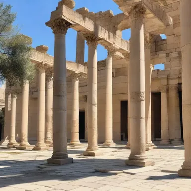 The agora featured impressive columns and a central courtyard in its architectural design.