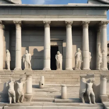 According to Greek mythology, the gods would often convene in the agora to settle disputes.