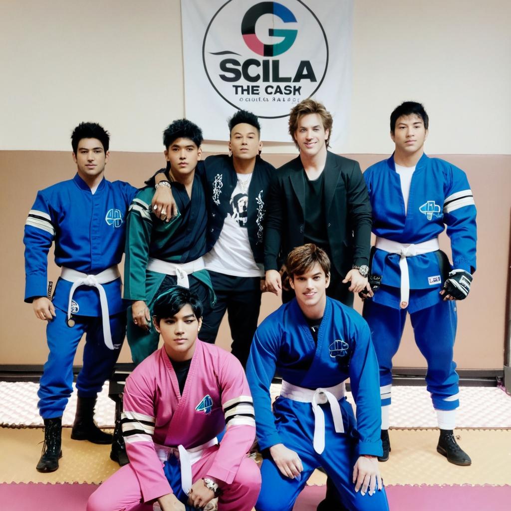 Change the band color from the guy on the in front right to green