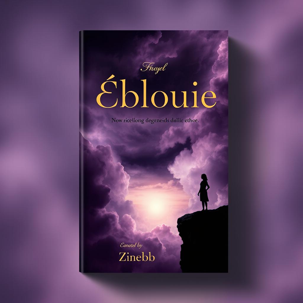 A poignant book cover design for the novel 'Éblouie'