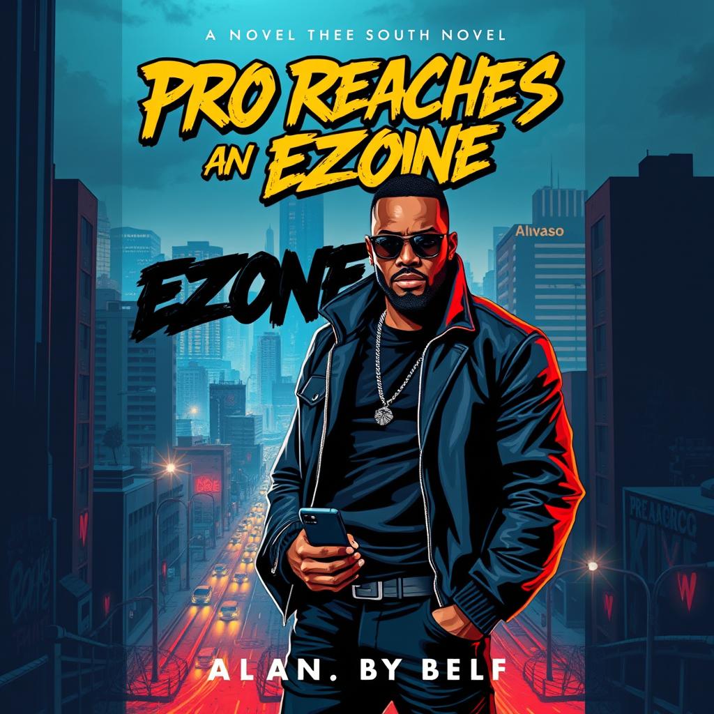 A dynamic and engaging book cover for a novel titled 'Pro Reaches and Ezone', set in the vibrant heart of South Africa