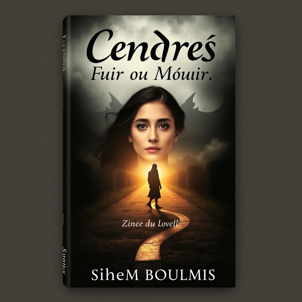 An evocative book cover design for the novel 'Cendres