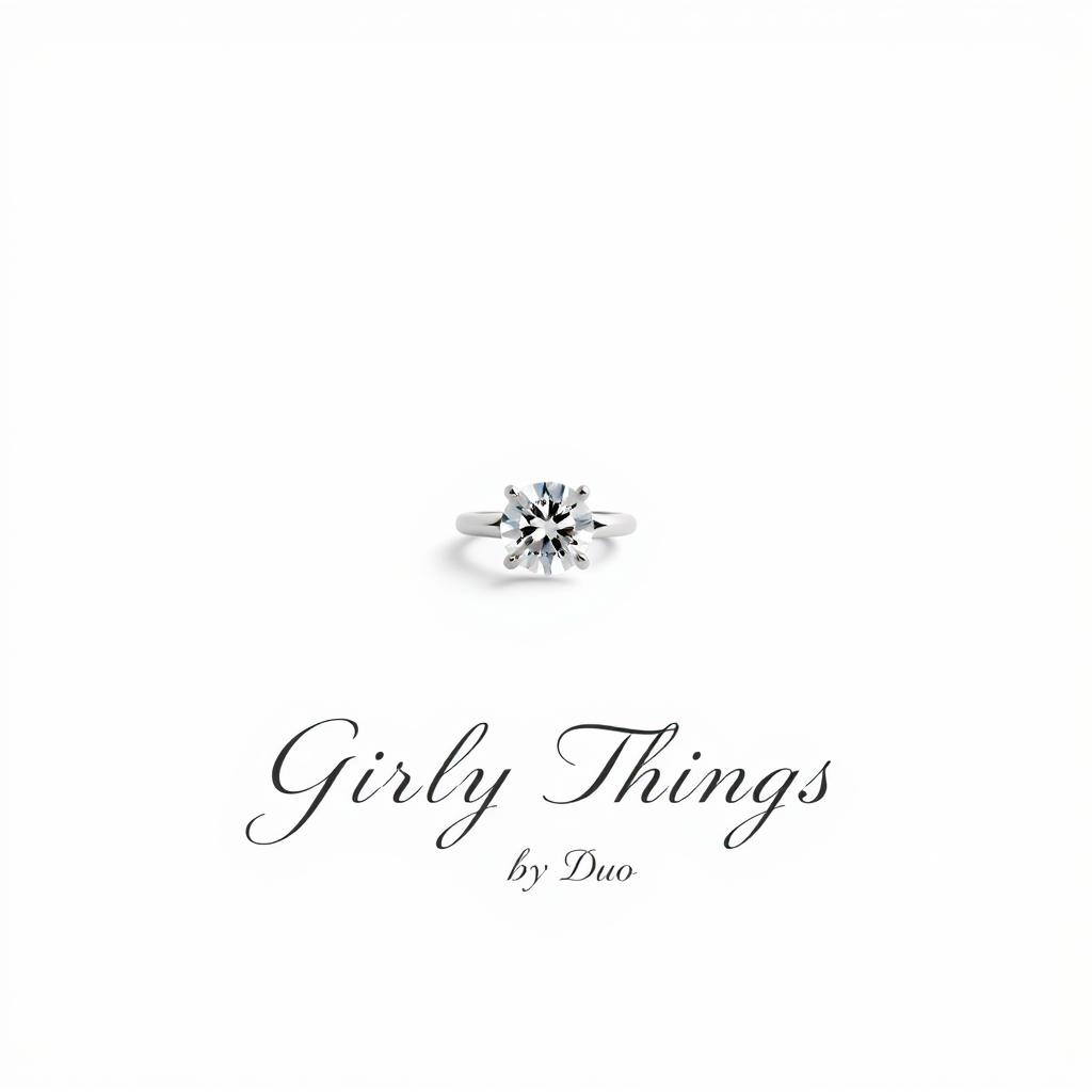 A minimalist and chic Facebook cover image for 'Girly Things by Duo'