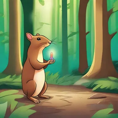 In the magical forest, a mystical creature named Agouti granted wishes to those who found it.