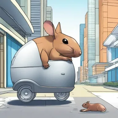 In the futuristic city, there were robotic agoutis that assisted with household chores and provided companionship to humans.