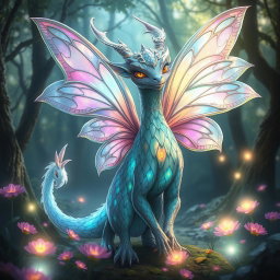 A fantastical creature based on your description, designed to embody magical and mythical traits