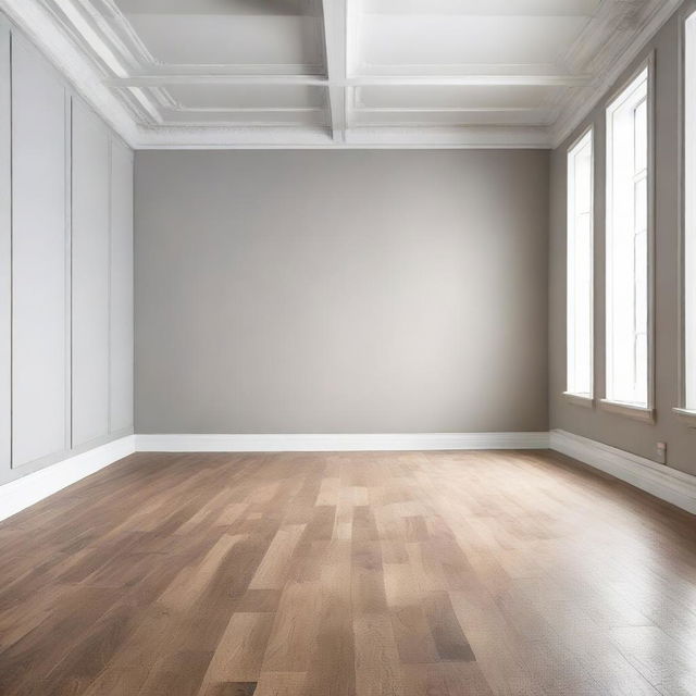 A blank, well-lit room with empty space providing the scope to add personal elements such as flooring and wall designs.