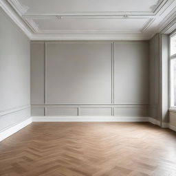 A blank, well-lit room with empty space providing the scope to add personal elements such as flooring and wall designs.