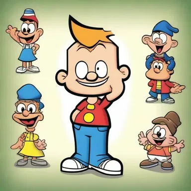 The agraphic style of the cartoon character gave it a distinctive and memorable look.