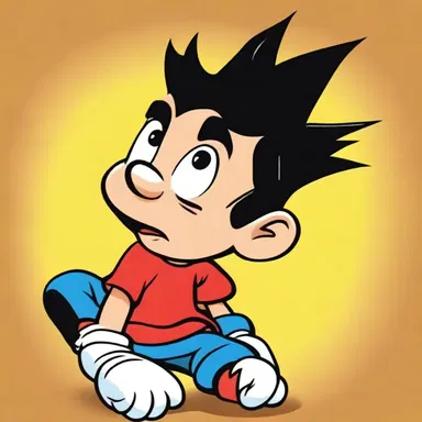 The agraphic style of the cartoon character gave it a distinctive and memorable look.