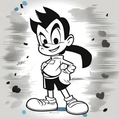 The agraphic style of the cartoon character gave it a distinctive and memorable look.