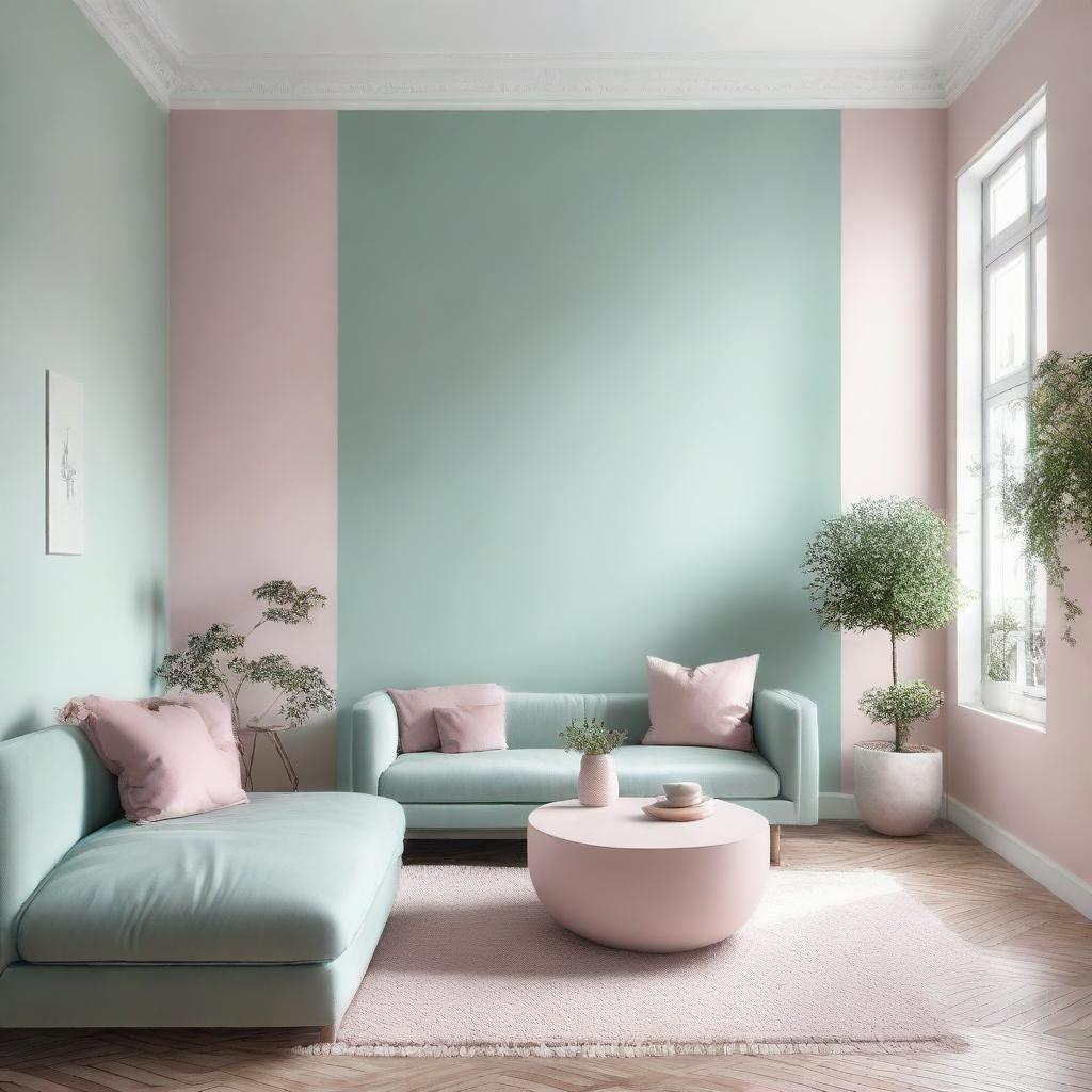 A tranquil and subtle blend of pastel colors creating a calm atmosphere