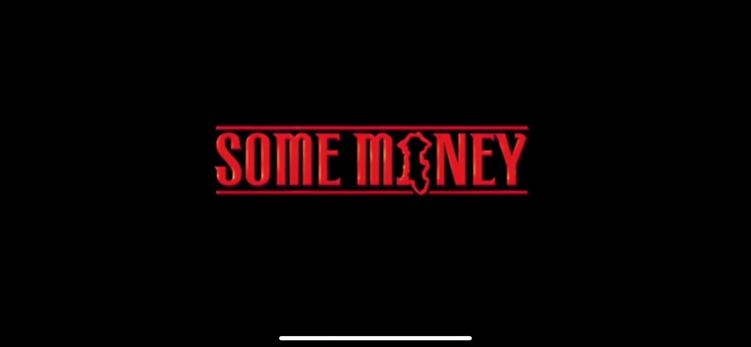 A close-up view of the phrase 'Dump Some Money' creatively displayed on a black background