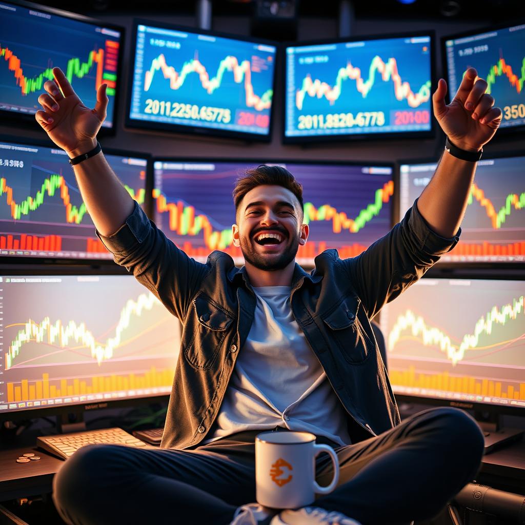 Euphoria of a Crypto Trader: Celebrate the Rise!