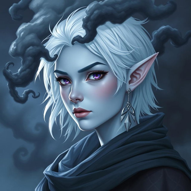In the enchanting style of DnD character art, Maeve appears as a striking figure