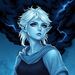 In the enchanting style of DnD character art, Maeve appears as a striking figure