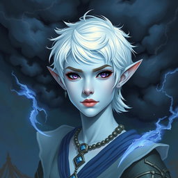 In the enchanting style of DnD character art, Maeve appears as a striking figure