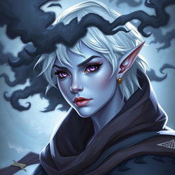 In the enchanting style of DnD character art, Maeve appears as a striking figure