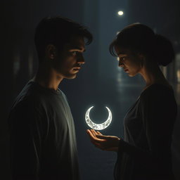 An introspective scene featuring a young man who appears lost and contemplative, reflecting his empty feelings and unanswered search for meaning in life