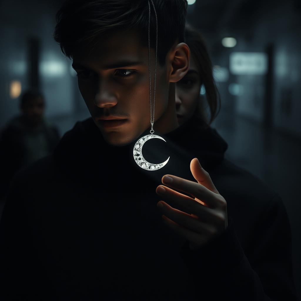 An introspective scene featuring a young man who appears lost and contemplative, reflecting his empty feelings and unanswered search for meaning in life