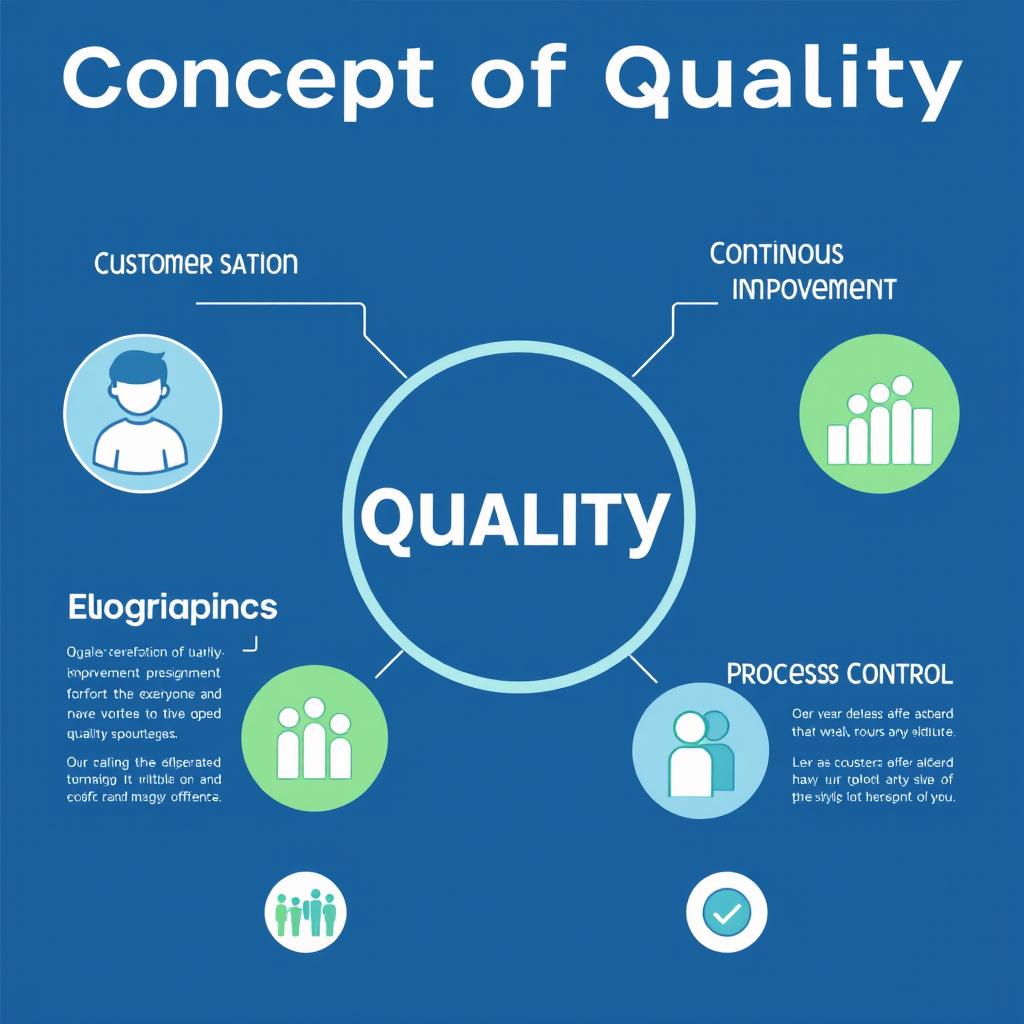A visually striking and informative infographic about the concept of quality