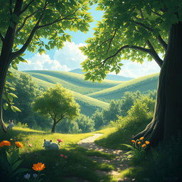 An ethereal landscape for 'The Unnoticed Path' by Lia, capturing a whimsical yet serene atmosphere