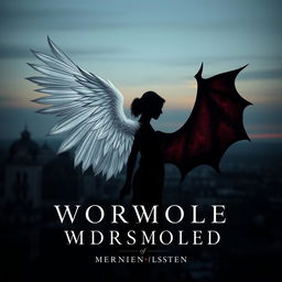 A striking dark metaphysical book cover design featuring a central silhouette of a woman with a transparent body, embodying the dichotomy of light and shadow