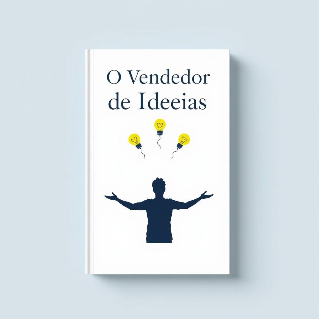 A simple yet expressive book cover for 'O Vendedor de Ideias