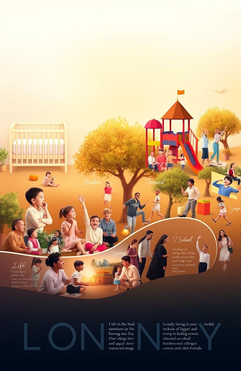 A visual representation of a person's life journey from birth to the present, showcasing milestones and memories
