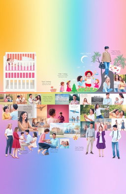 A visual representation of a person's life journey from birth to the present, showcasing milestones and memories
