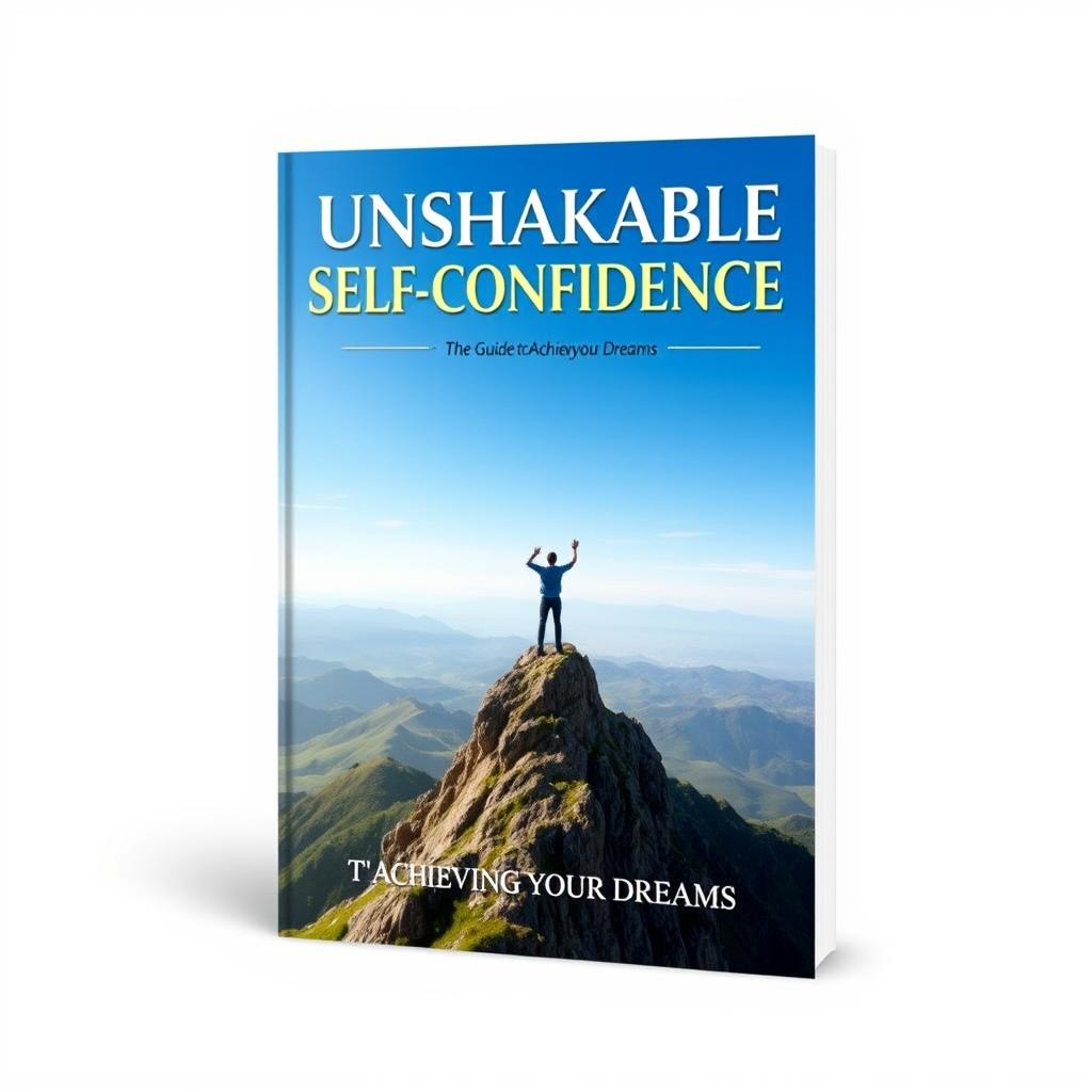 An eBook cover design for the title 'Unshakable Self-Confidence: The Guide to Achieving Your Dreams'